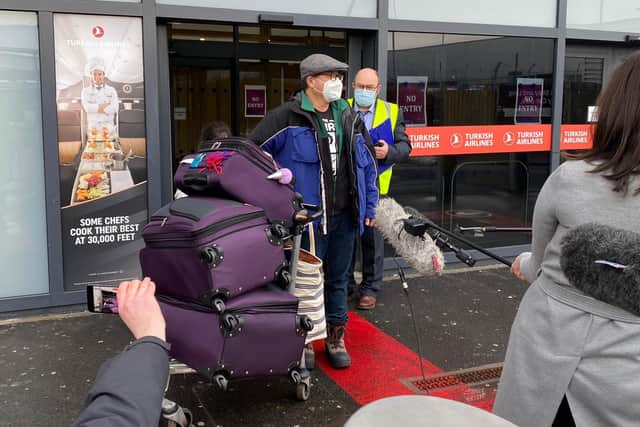 The first international arrival landed in Scotland from the United States via Dublin Airport at 9:55am, before he and his daughter were directed to the nearby Hilton Hotel to begin what the Scottish Government describes as “supported isolation”.