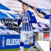 Kilmarnock's Kyle Lafferty (left) is in great form for the Rugby Park outfit.