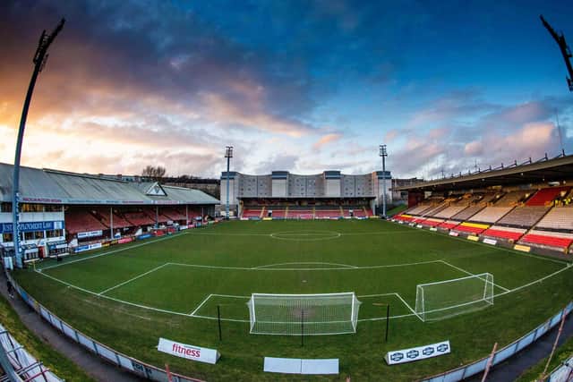 A general view of Partick Thistle's Firhill stadium