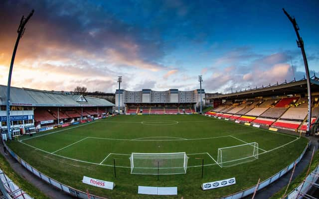 A general view of Partick Thistle's Firhill stadium