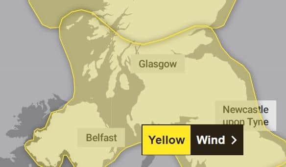 Storm Eowyn is expected to bring strong winds to much of the country on Friday and into Saturday.  (Pic: Met Office)