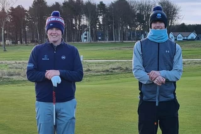 Bob MacIntyre and Cameron Adam pictured at The Renaissance Club during one of the games they've played together though a 'buddy' initiative set up by the Stephen Gallacher Foundation and Bounce Sport Management