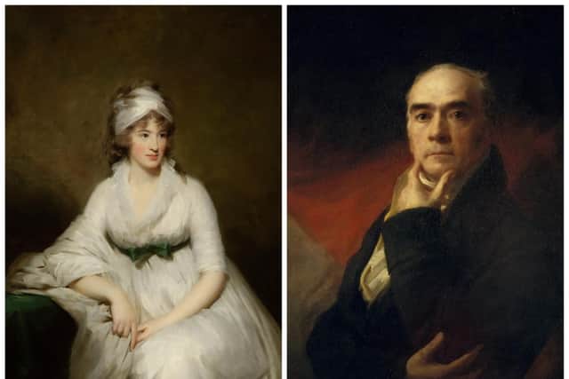 Raeburn's Edinburgh at the Georgian House features probably his most revered work - his portrait of his Mrs James Gregory - or Isobella Macleod . The artist is pictured right.