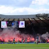 Football authorities and fan groups have expressed growing concern over the use of pyrotechnics. Picture: PA