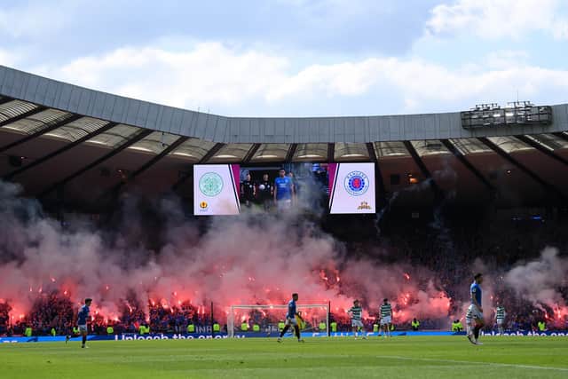 Football authorities and fan groups have expressed growing concern over the use of pyrotechnics. Picture: PA
