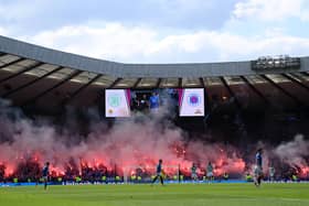 Football authorities and fan groups have expressed growing concern over the use of pyrotechnics. Picture: PA