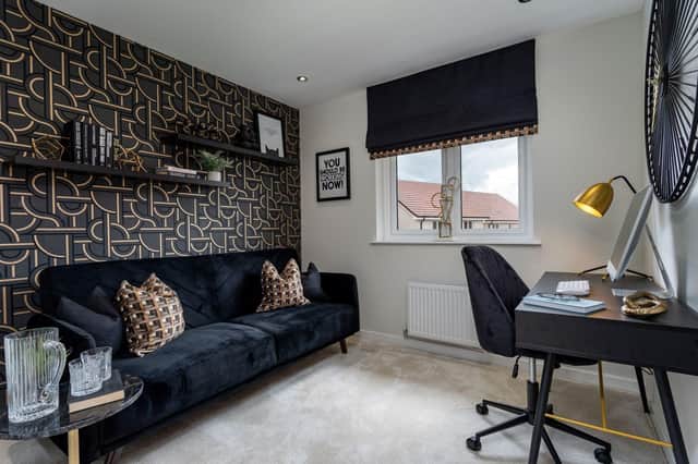 The Sunningdale's fifth bedroom has been turned into an office space to demonstrate the design’s flexibility