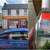 The Pund Savers shop in Whitburn has received soe backlash for the £6.99 cost of hand sanitiser. Pics: Ian Grant/contributed
