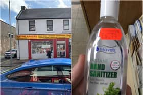 The Pund Savers shop in Whitburn has received soe backlash for the £6.99 cost of hand sanitiser. Pics: Ian Grant/contributed