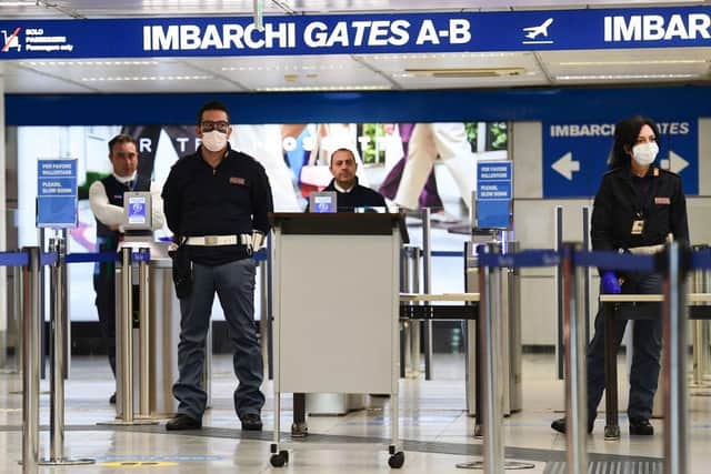 Many flights to and from Italy have already been cancelled due to the coronavirus. Picture: Miguel Medina/Getty Images
