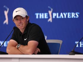 Rory McIlroy speaks to the media ahead of The Players Championship at TPC Sawgrass. (Photo by Richard Heathcote/Getty Images)