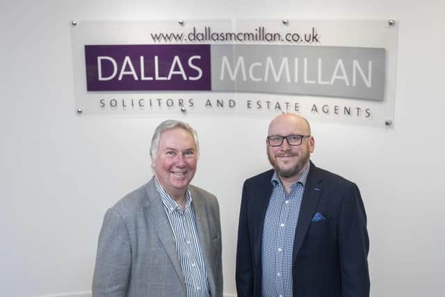 McElroy with senior partner Forbes Leslie. Picture: Phil Wilkinson/Dallas McMillan.