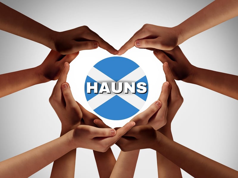 Also spelt like “haund” in some cases the word (unsurprisingly) denotes a hand. You may hear it used in Scotland like “geeza haun” which means “give us a hand!”