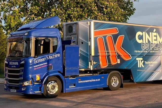 A mobile has been brought in to Scotland from France to ensure Scotland's Screen Machine service is kept on the road until 2026. Picture: David Redshaw