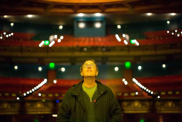 Jon Ronson on stage ahead of one of his popular live shows. Pic: Erin Brethauer