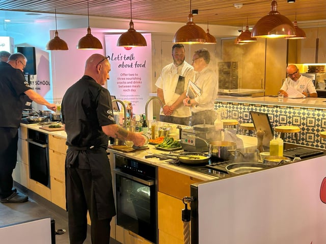 Roy Simpson, Head Chef at HC-One Scotland’s Balfarg Care Home in action in the kitchen