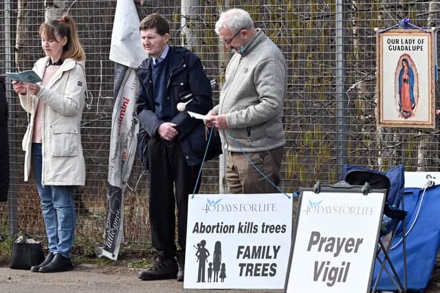 40 Days For Life outside Queen Elizabeth University Hospital in Glasgow earlier this year