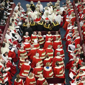 The chamber of the House of Lords ahead of the King's Speech at the State Opening of Parliament.