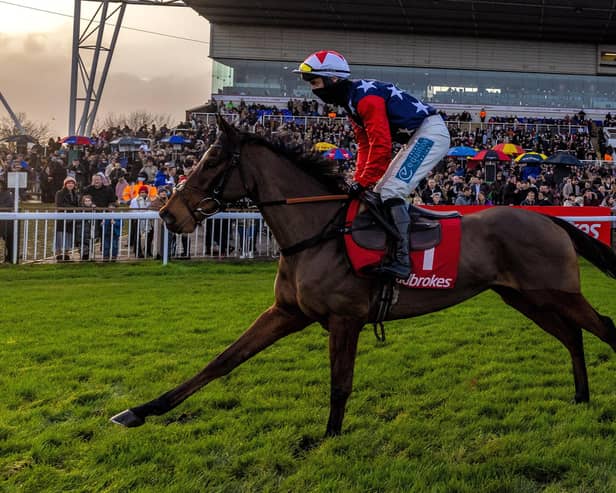 Kitty's Light, who is among the pre-race favourites for Saturday's Coral Scottish Grand National at Ayr Racecourse.