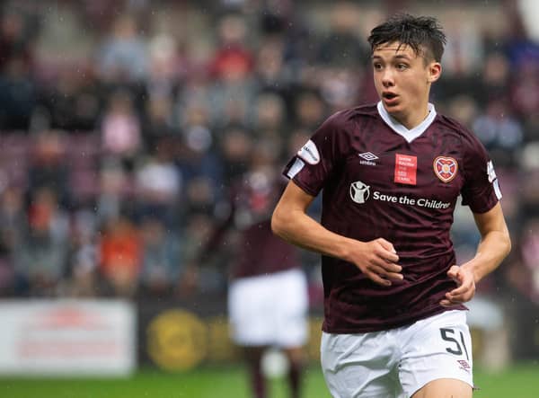 Aaron Hickey, whose year has gone from playing against Airdrie for Hearts to starting a Seria A clash in the San Siro for Bologna against Inter Milan (Photo by Craig Foy / SNS Group)