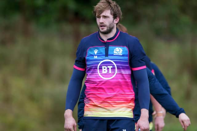 Richie Gray during Scotland training at Oriam. Picture: Craig Williamson/SNS
