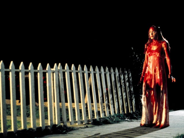 Sissy Spacek's role as troubled teen Carrie has gone down in the horror history books - and it all begins with an opening scene that proves high school can indeed be real scary.