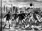 Many Scottish football players, such as these playing England in 1878, came from teams founded within Victorian industrial communities (Picture: Hulton Archive/Getty Images)