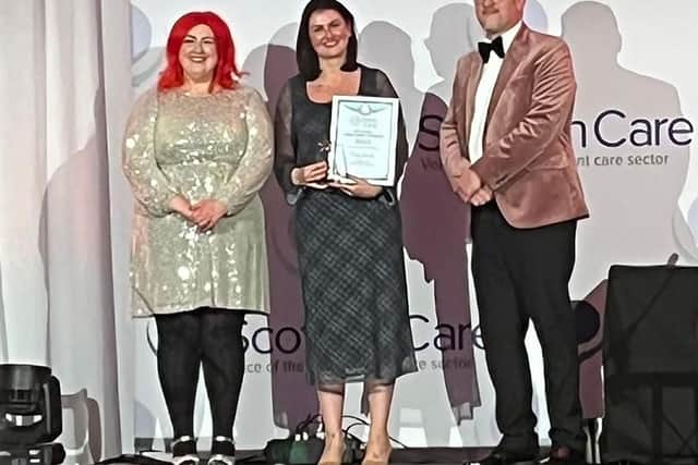 Katy Jenks at the Scottish Care Home Awards