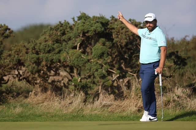 Romain Langasque gestures on the ninth hole on day one of the Alfred Dunhill Links Championship on the Old Course at St Andrews. Picture: Oisin Keniry/Getty Images.