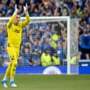 Allan McGregor applauds the Rangers fans as he is replaced during his testimonial match against Newcastle.