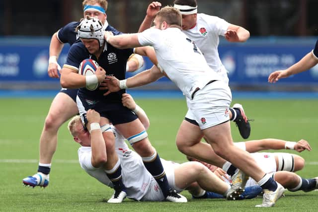 Ollie Leatherbarrow impressed for Scotland U20s in the defeat by England in Cardiff. Picture: David Davies/PA Wire