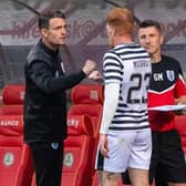 Simon Murray twice came close for Laurie Ellis' side. (Photo by Ross MacDonald / SNS Group)