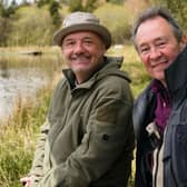 Bob Mortimer and Paul Whitehouse at Llyn Gwyn Lake, Wales.