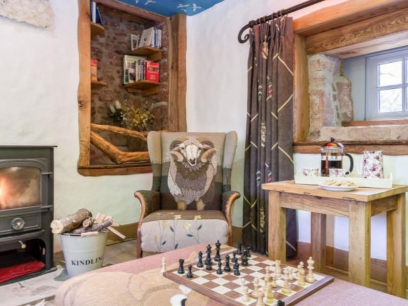 Curl up in front of the wood burner and enjoy a game of chess.