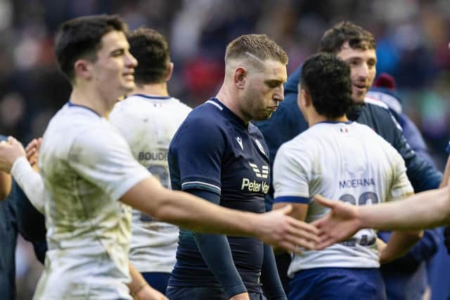 Finn Russell's dejected outlook sums it all up for Scotland after their sore defeat by France.