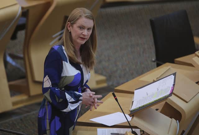 Education Secretary Shirley-Anne Somerville during the ministerial statement on National Qualifications 2021 at the Scottish Parliament in Holyrood, Edinburgh.