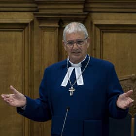 Moderator Rev Dr Iain Greenshields addresses the Assembly on Monday morning
Pic: Andrew O'Brien