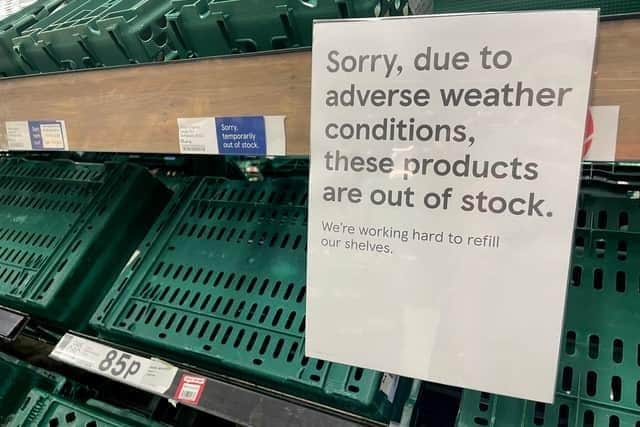Some UK supermarkets have run out of peppers after a cold snap in Europe led to a shortage.