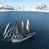 The wooden schooner Linden, the largest of its kind in Europe, will carry an 18-strong team of researchers, citizen scientists and crew on a mission to measure and assess how climate change is affecting the Arctic. Picture: Plymouth Marine Laboratory