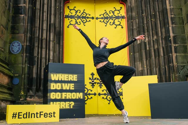 Dancer Millie Thomas helps launch the 2023 Edinburgh International Festival programme. Picture: Mihaela Bodlovic