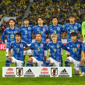 Celtic forward Kyogo Furuhashi (No 9) started for Japan against Ecuador.