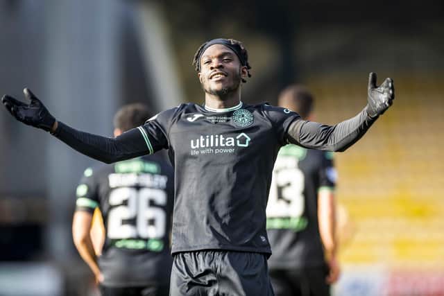 Elie Youan has impressed at Hibs on a season-long loan from St Gallen.