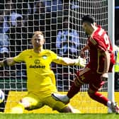 Aberdeen's impressive striker Bojan Miovski opened the scoring against Celtic.
