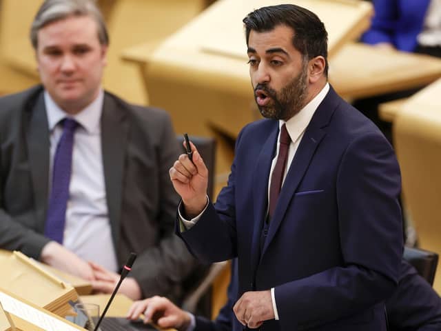 First Minister Humza Yousaf in the Scottish Parliament. Picture: Jeff J Mitchell/Getty Images)