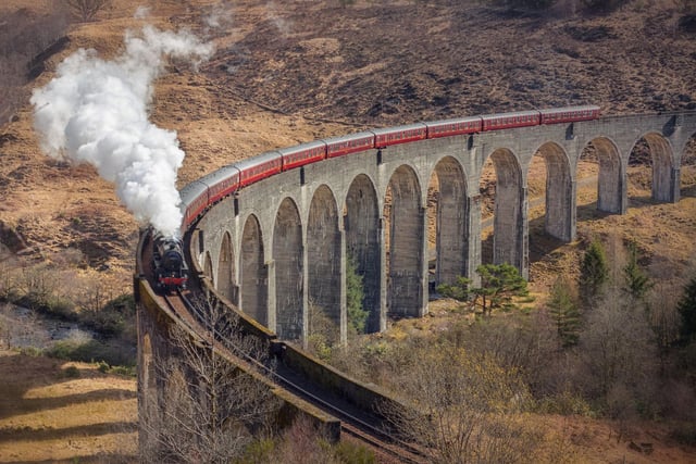 The Glenfinnan viaduct ranks as the fifth most Instagrammable beauty spot in Scotland. The viaduct, arguably most famous for featuring as the train track to Hogwarts in Harry Potter and the Chamber of Secrets, has 154,900 posts under the Glenfinnan viaduct hashtag.