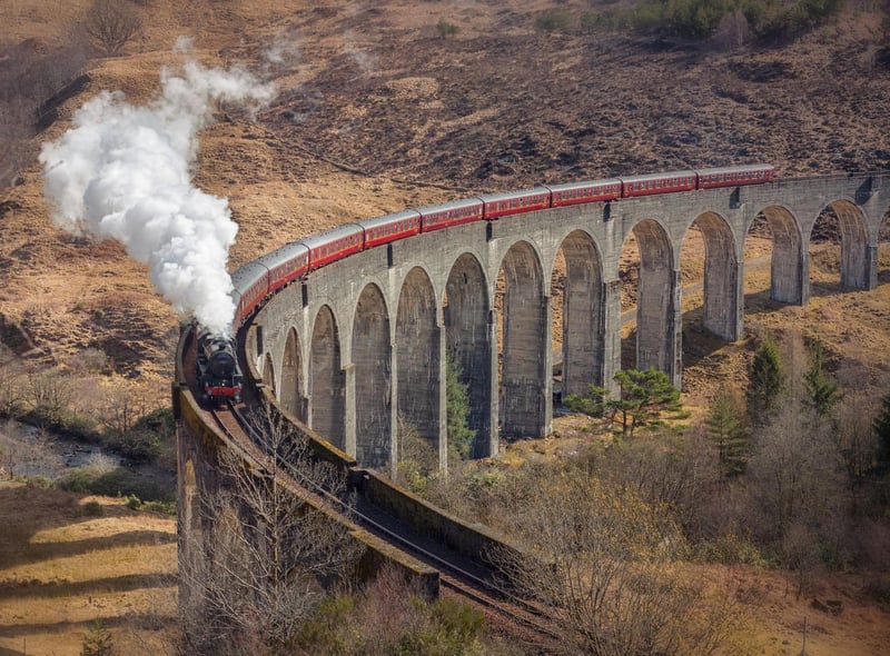 The Glenfinnan viaduct ranks as the fifth most Instagrammable beauty spot in Scotland. The viaduct, arguably most famous for featuring as the train track to Hogwarts in Harry Potter and the Chamber of Secrets, has 154,900 posts under the Glenfinnan viaduct hashtag.