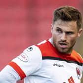 David Goodwillie, pictured in action for Clyde, has been released by Radcliffe after just one appearance. (Photo by Ross MacDonald / SNS Group)