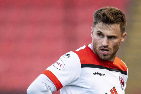 David Goodwillie, pictured in action for Clyde, has been released by Radcliffe after just one appearance. (Photo by Ross MacDonald / SNS Group)