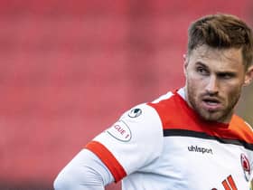 David Goodwillie, pictured in action for Clyde, has been released by Radcliffe after just one appearance. (Photo by Ross MacDonald / SNS Group)