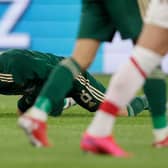 Celtic's Kyogo Furuhashi is left in agony after another robust challenge in the Alkmaar encounter. His manager says referees must deal with the "treatment" being meted out to him "on face value" to ensure the in-form Japanese striker is allowed to deliver on his talents.  (Photo by Rico Brouwer / SNS Group)